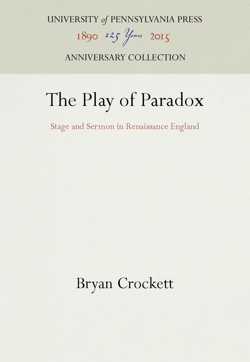 Book cover image for The Play of Paradox ISBN: 9781512805499